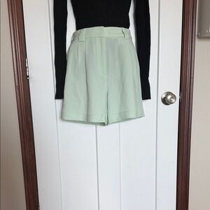 Express Light Green High Waist Women's Shorts